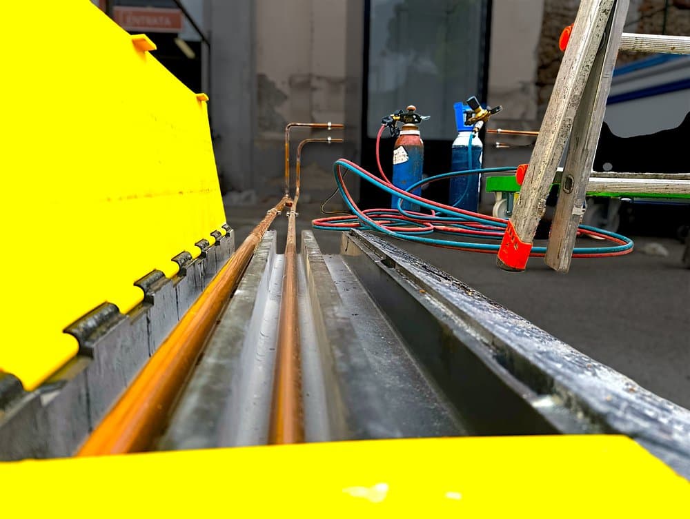 Lavorazione e saldatura tubazioni in cantiere